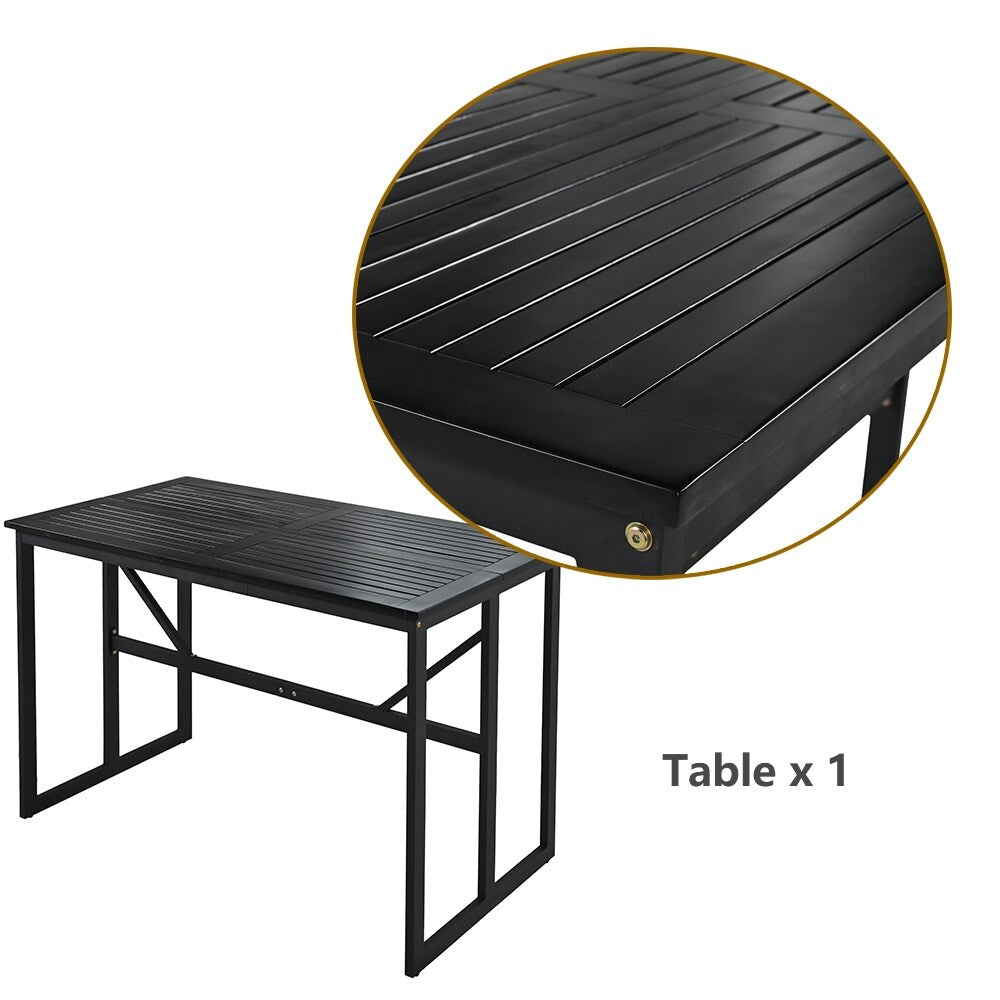 5-Piece Outdoor Steel Dining Set w/4 Chairs, Patio Bar Set,Cushions