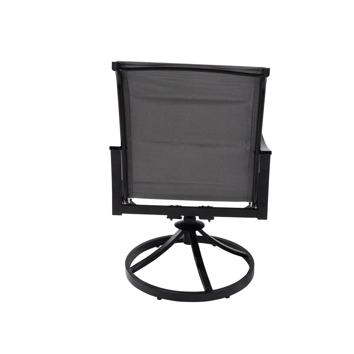 5-Piece Outdoor Textilene Aluminum Swivel Chair Dining Set