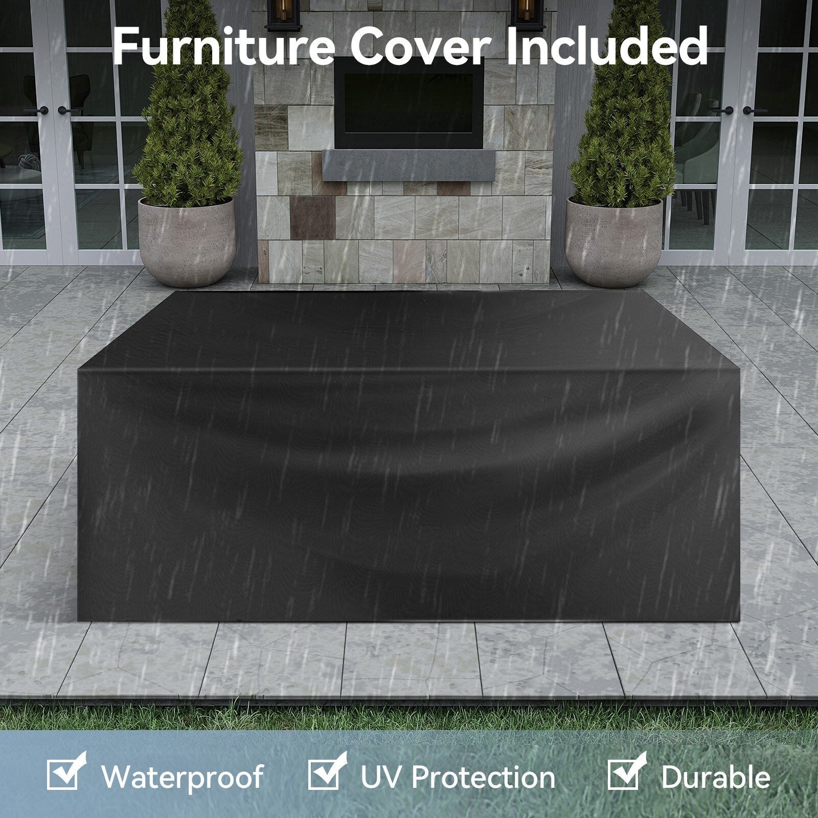 5-Piece Sectional Conversation Set with Coffee Table