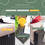 5 Pieces Patio Furniture Set Outdoor Sectional Sofa Outdoor Furniture