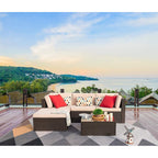 5 Pieces Patio Furniture Set Outdoor Sectional Sofa Outdoor Furniture