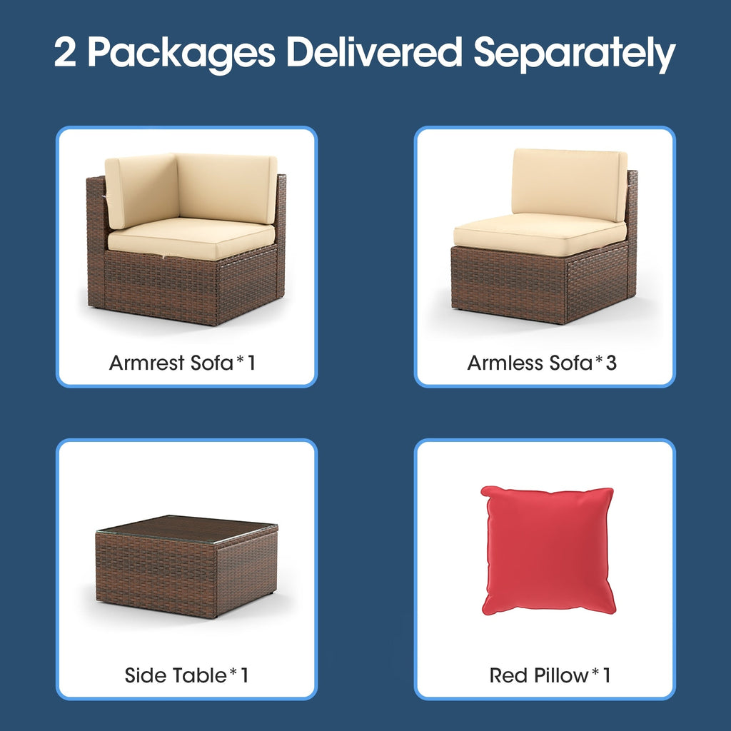 5 Pieces Patio Furniture Set
