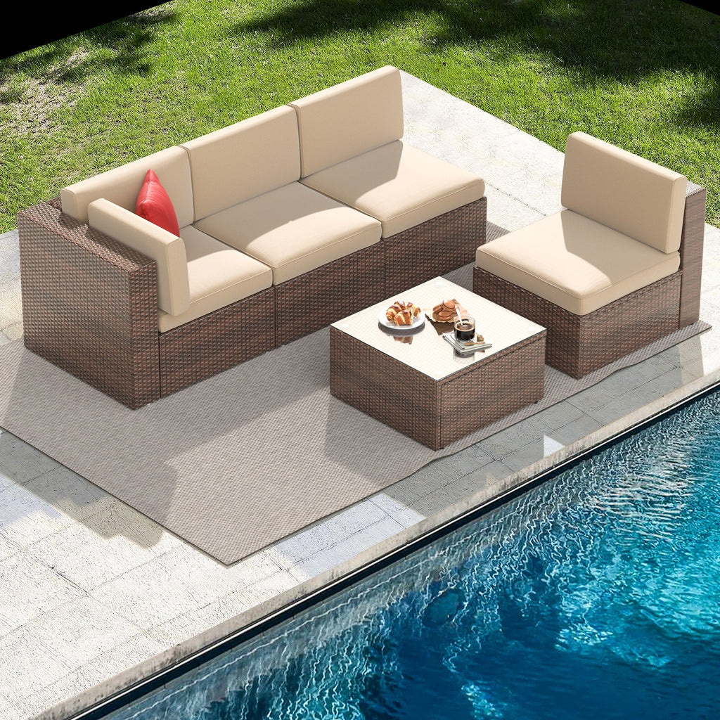 5 Pieces Patio Furniture Set