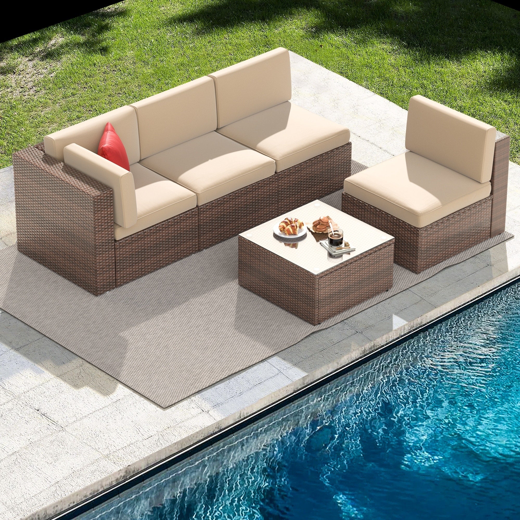 5 Pieces Patio Furniture Set