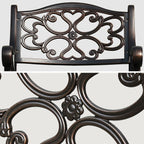 5-piece Bistro Set Cast Aluminum Patio Dining Sets with Umbrella Hole