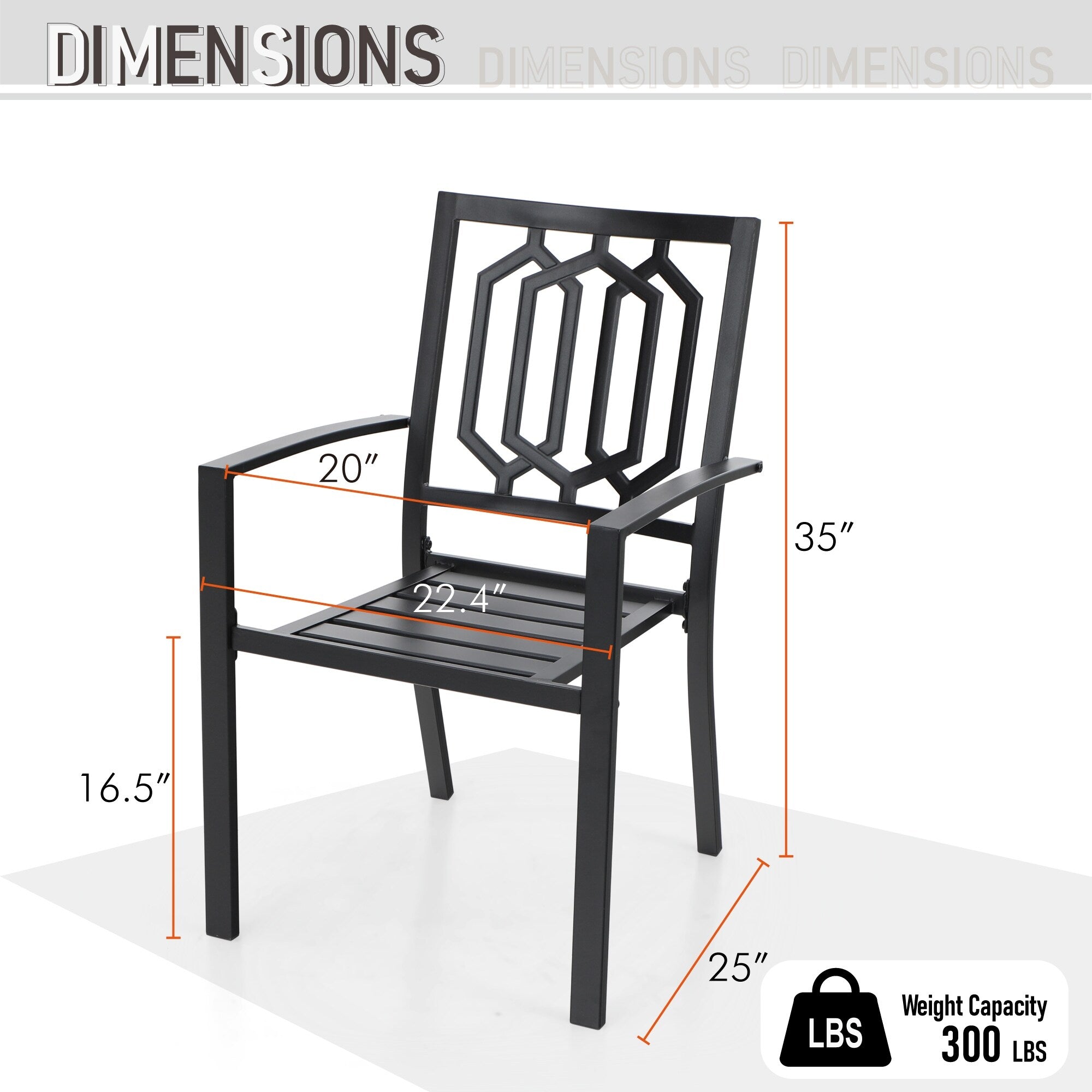 5-piece Outdoor E-coated Patio Dining Set with Stackable Chairs