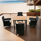 5 piece Outdoor Patio Wicker Dining Set