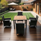 5 piece Outdoor Patio Wicker Dining Set