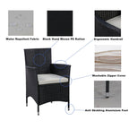 5 piece Outdoor Patio Wicker Dining Set