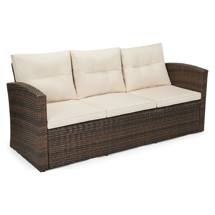 5-piece Wicker Patio Conversation Furniture Set