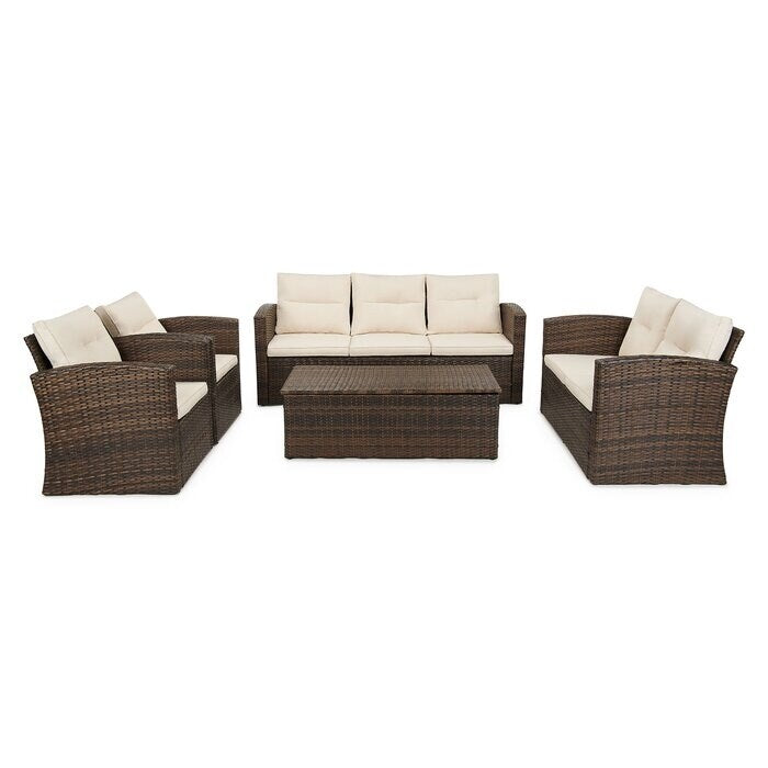 5-piece Wicker Patio Conversation Furniture Set