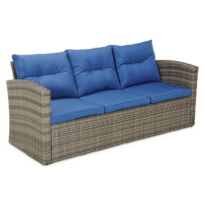5-piece Wicker Patio Conversation Furniture Set