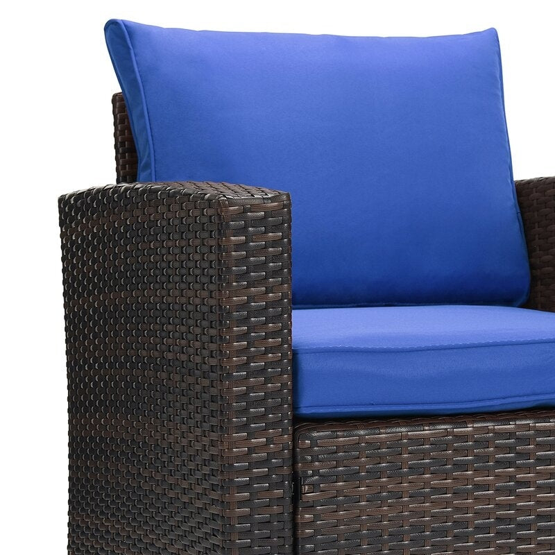 5-piece Wicker Patio Conversation Furniture Set