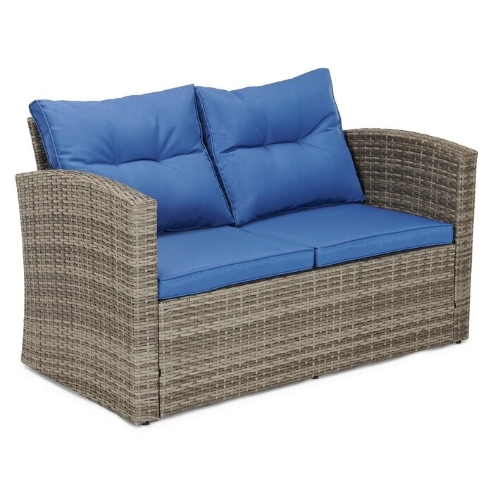5-piece Wicker Patio Conversation Furniture Set