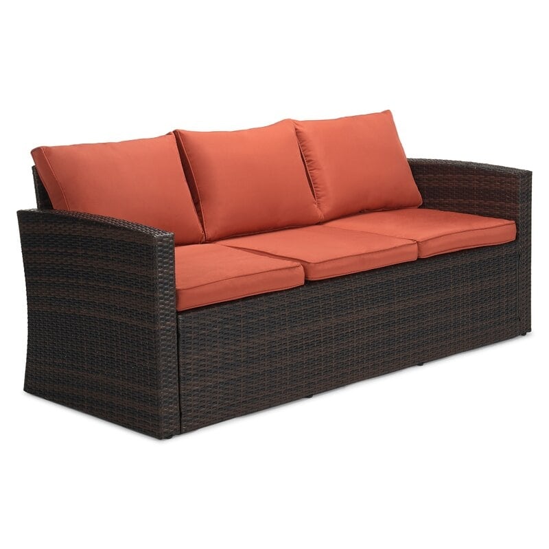 5-piece Wicker Patio Conversation Furniture Set