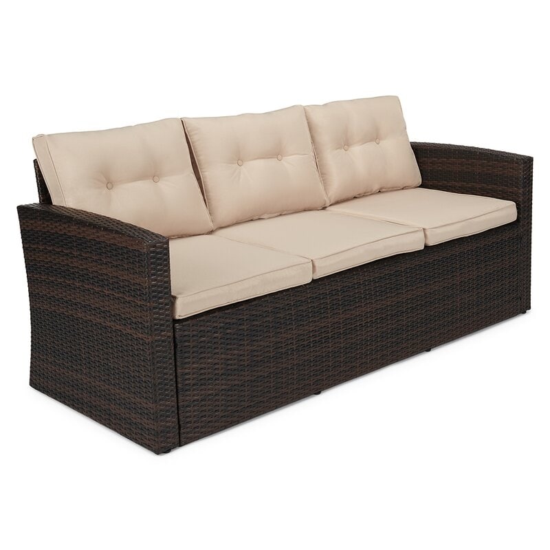 5-piece Wicker Patio Conversation Furniture Set