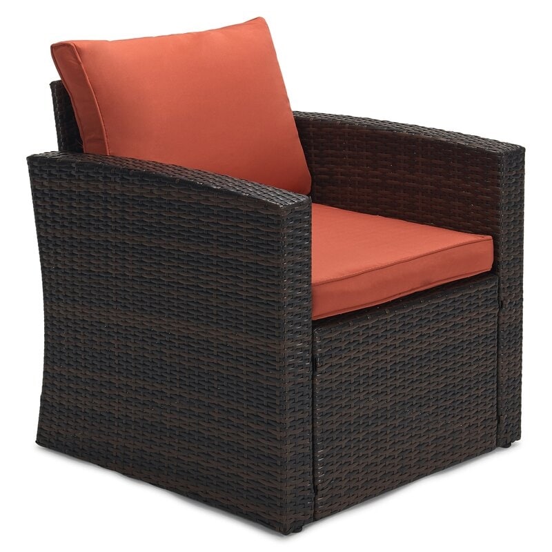 5-piece Wicker Patio Conversation Furniture Set