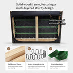 111.81 inch Versatile Solid Wood Compressible Sponge Sofa for Modern Living 4 seat