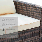 3-piece Outdoor Sectional Furniture All-weather Wicker Patio Conversation sets, Beige