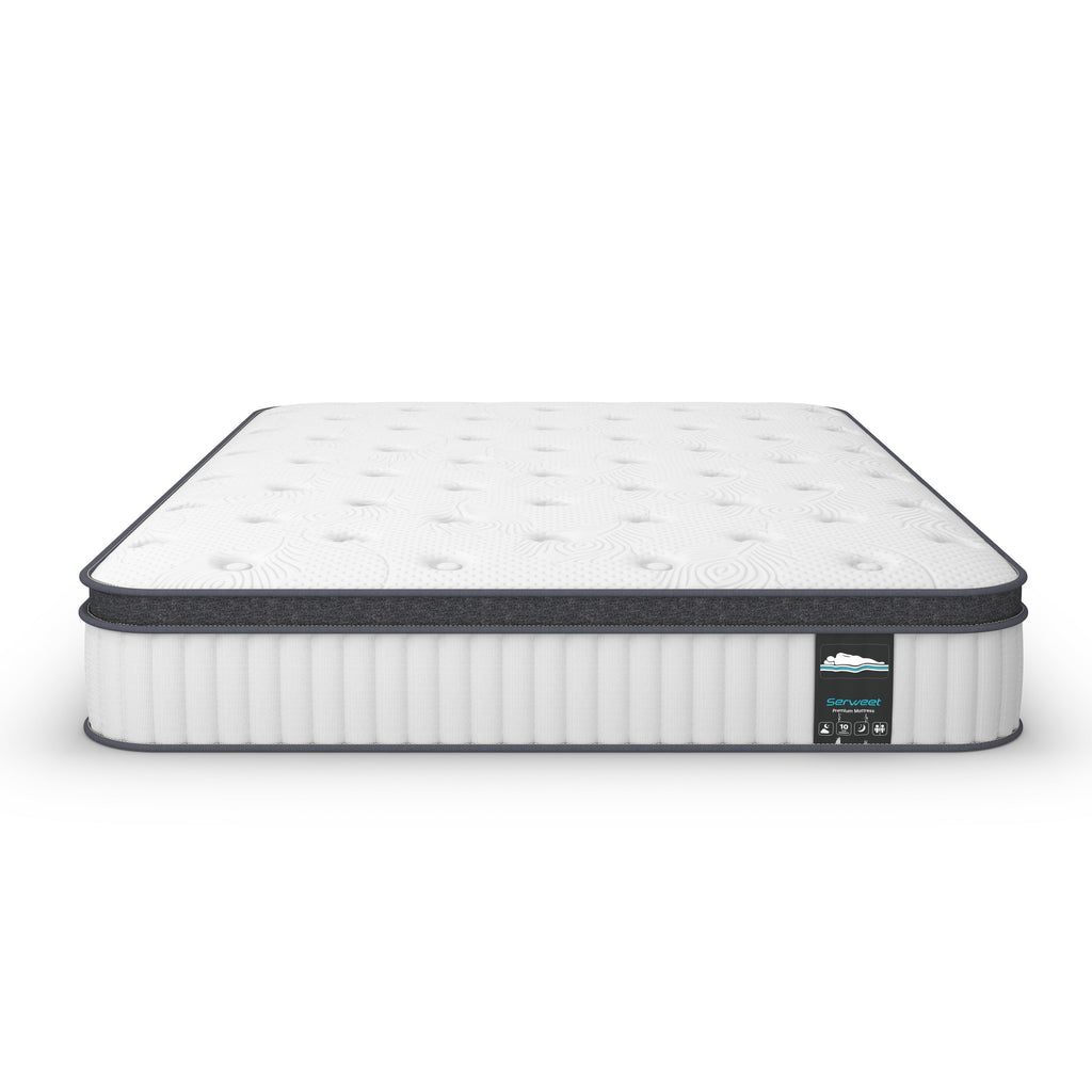 12-Inch Hybrid Memory Foam Pocket Spring Mattress - White