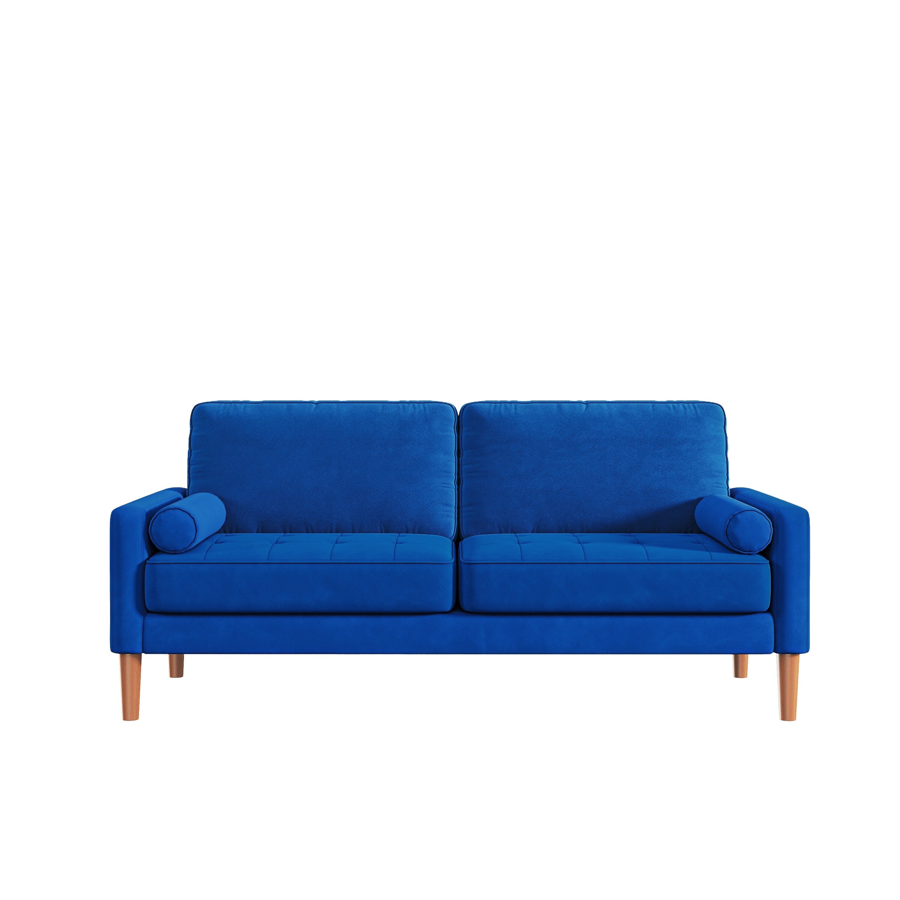 3--Seater Sofa Couch with Solid Wood Legs - 29.90 x 67.70 x 33.07
