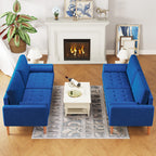 3--Seater Sofa Couch with Solid Wood Legs - 29.90 x 67.70 x 33.07