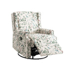 29'' W Pattern Swivel Glider Manual Push Back Recliner Chair Set of 2