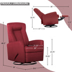 29.5 Width Glider Recliner Rocker Recliner Swivel Recliner Chair