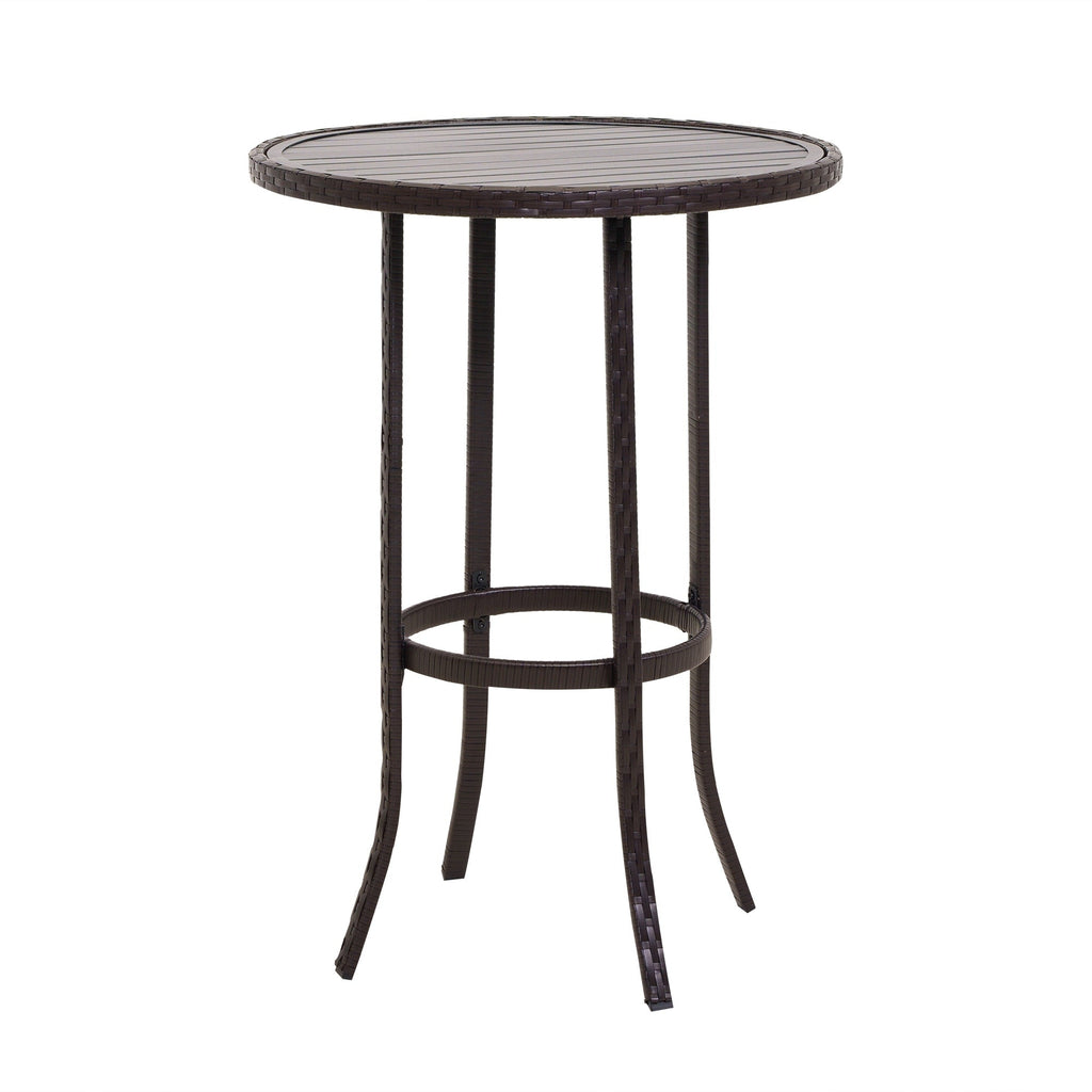 3-piece Outdoor Bar Set with Iron Table Top