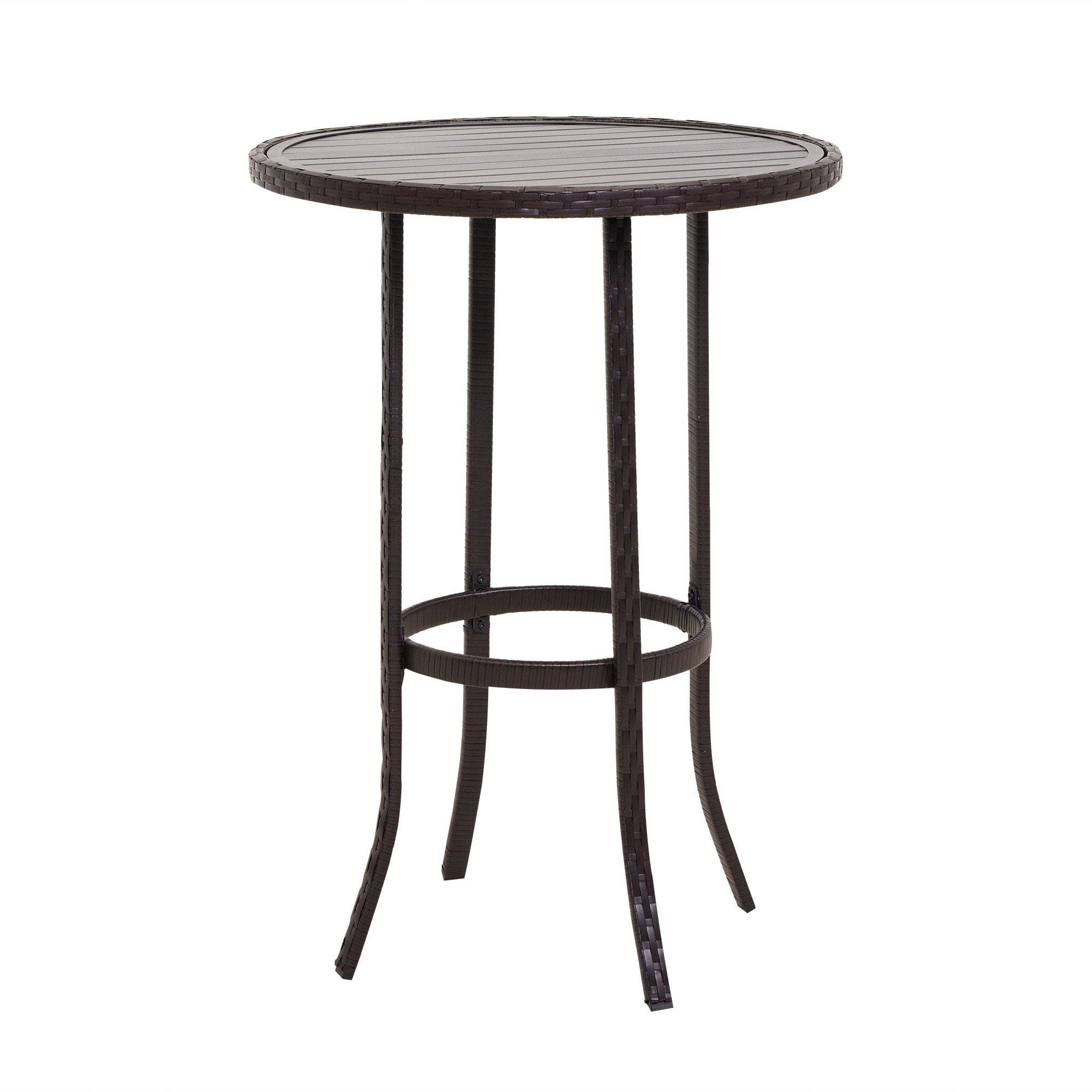 3-piece Outdoor Bar Set with Iron Table Top
