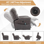 42 Wide Oversize Power Lift Recliner Chair with Massage and Heating