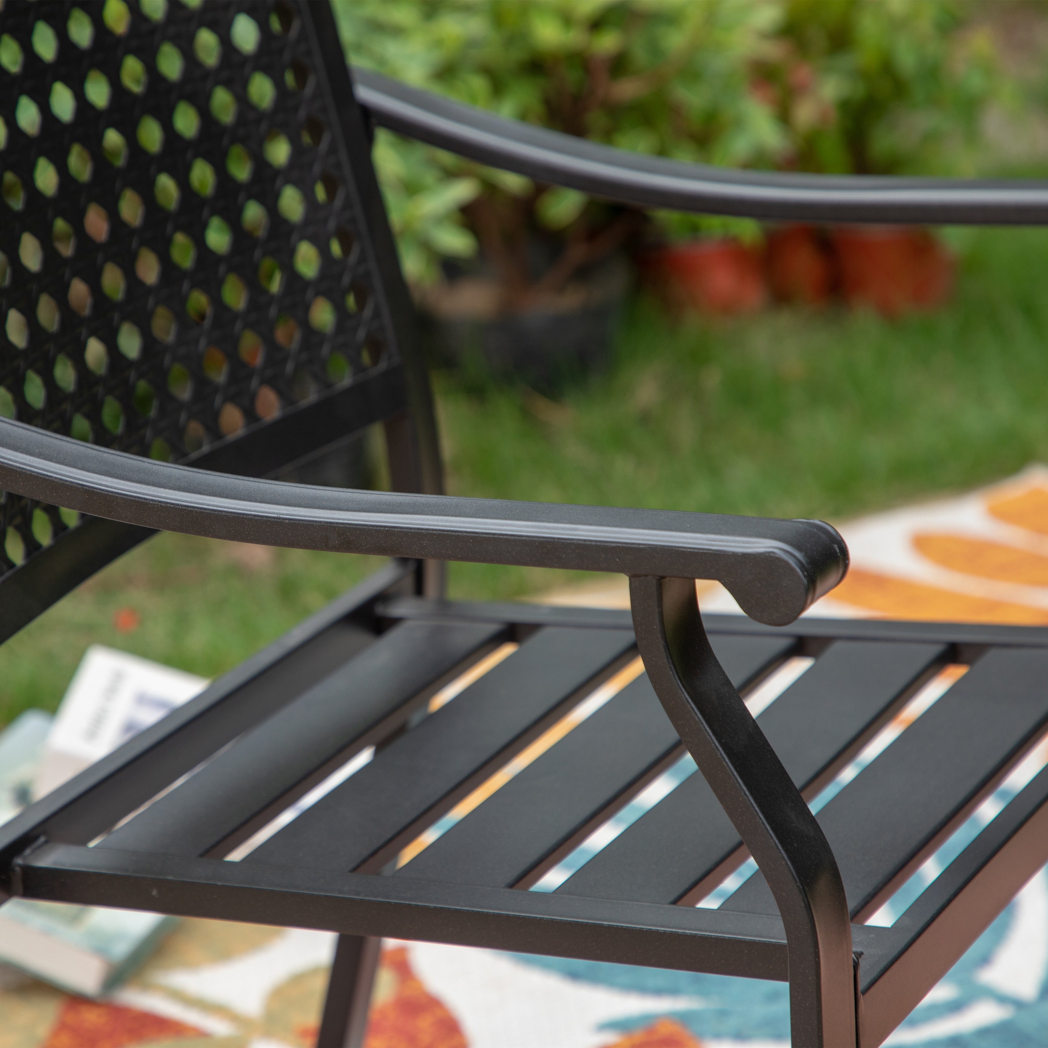 5-Piece Metal E-coating Patio Dining Set