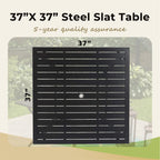 5-Piece Metal E-coating Patio Dining Set
