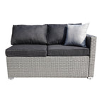 3-piece Outdoor Sectional Furniture All-weather Wicker Patio Conversation sets, Beige