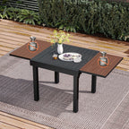 3/5/7 Pieces Patio Dining Set, Aluminum Expandable Table, Folding Padded Adjustable Chair
