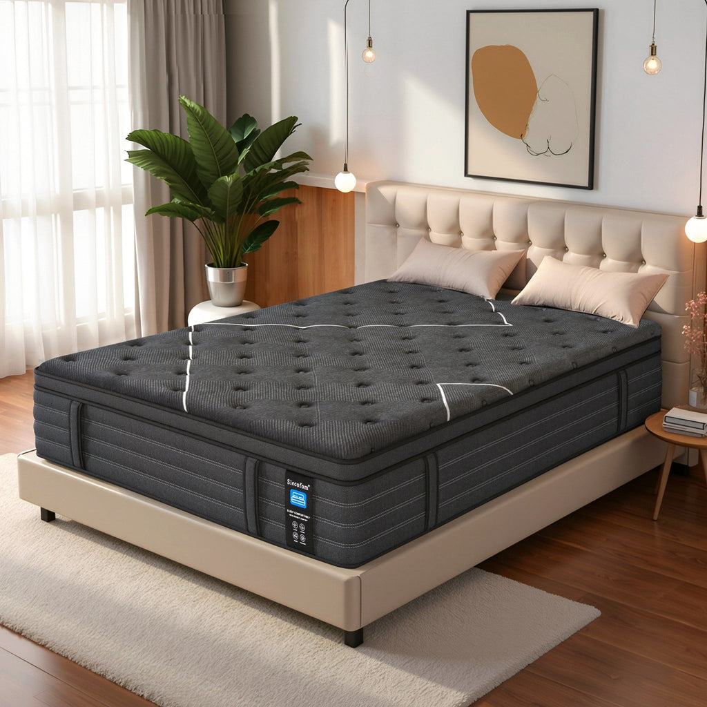 14'' Pillow Top Hybrid Mattress with Pocket Coil Support, Extra Firm