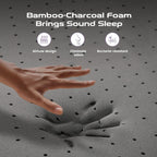 14 Inch Bamboo Charcoal Gel Memory Foam Mattress,Suitable for Adjustable bed