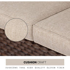 4-piece/5-piece Outdoor Patio Wicker Lounge Chair Conversation Set with Coffee Table and Cushions
