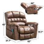 42 Wide Oversize Power Lift Recliner Chair with Massage and Heating