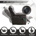 42 Wide Oversize Power Lift Recliner Chair with Massage and Heating