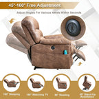 42 Wide Oversize Power Lift Recliner Chair with Massage and Heating