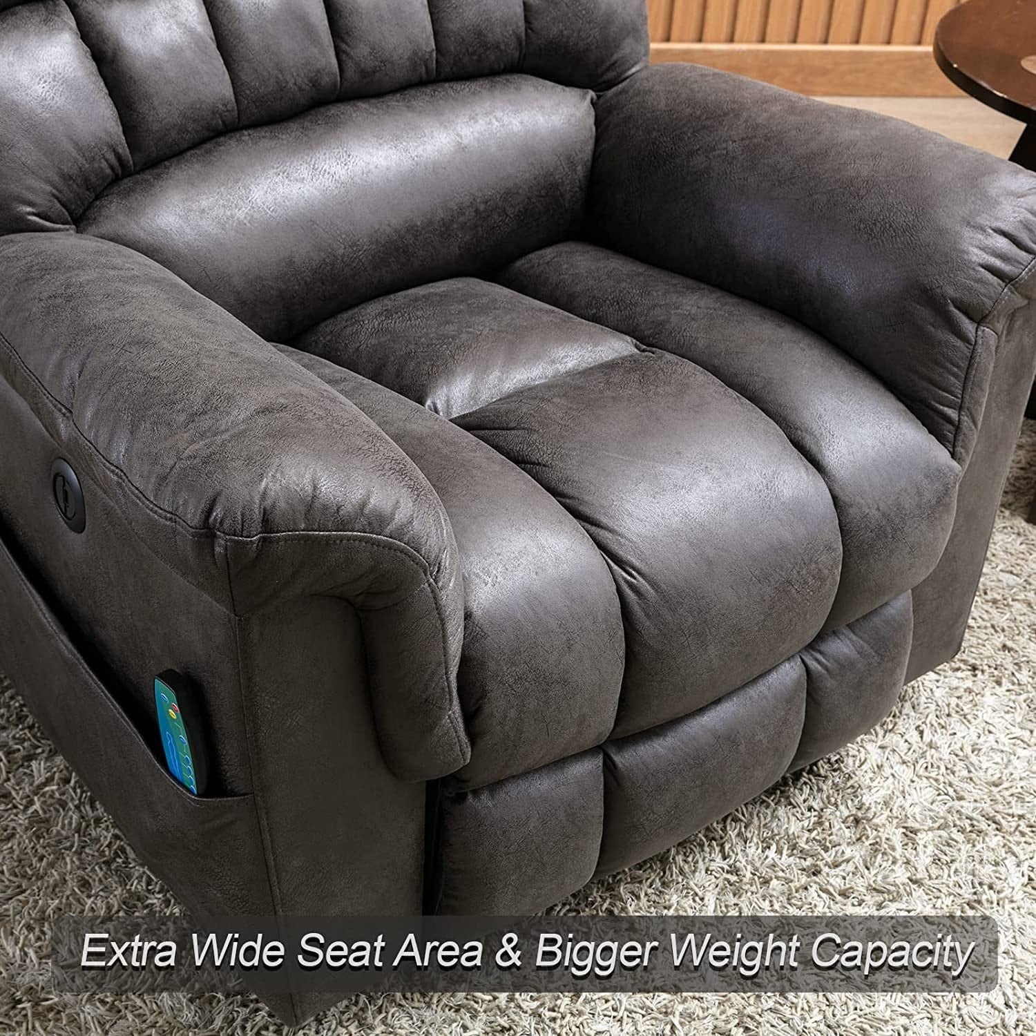 42 Wide Oversize Power Lift Recliner Chair with Massage and Heating