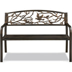 Yaheetech Patio Garden Bench Outdoors Metal Porch Chair - N/A