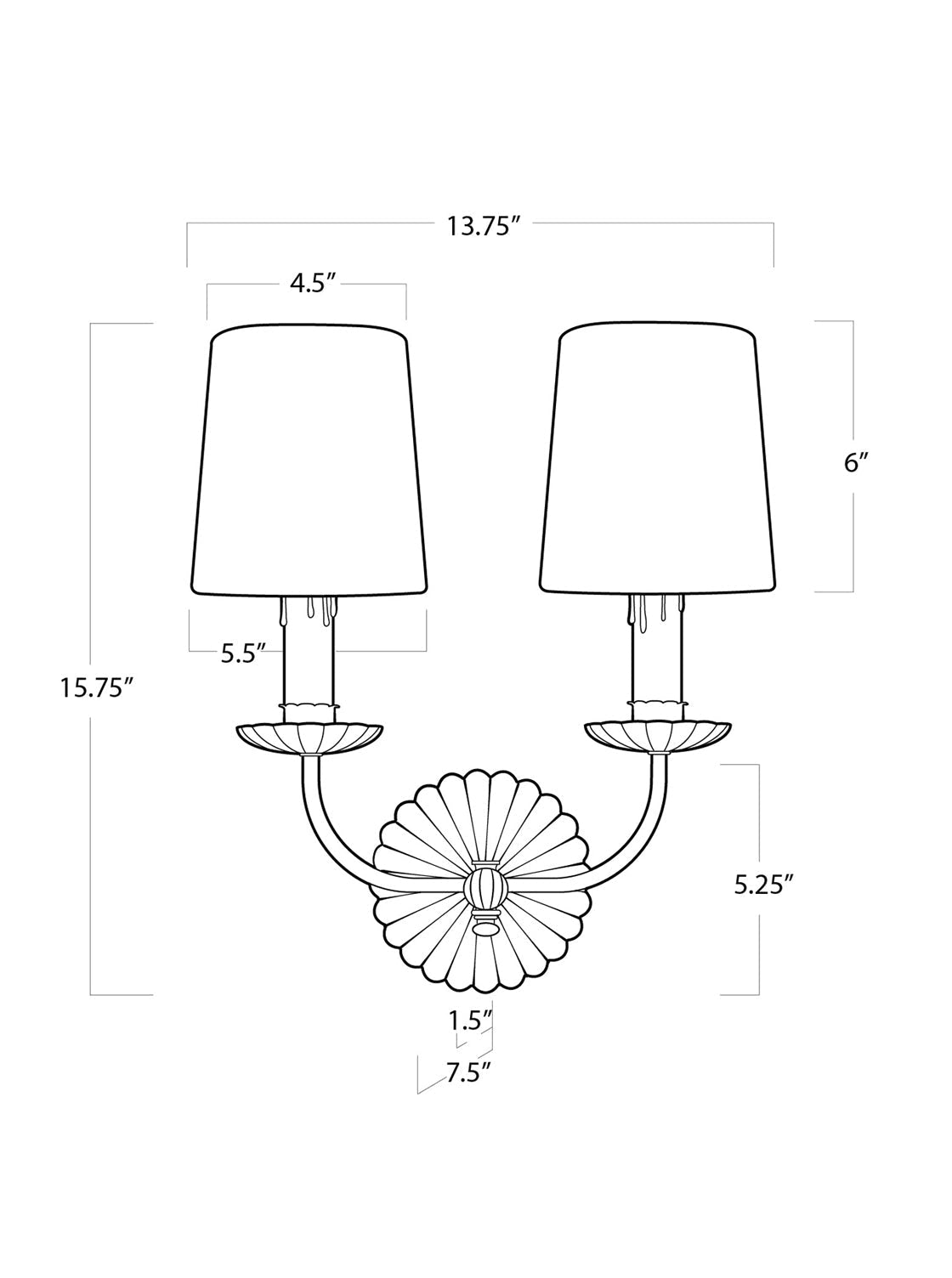 Cleo Double Sconce