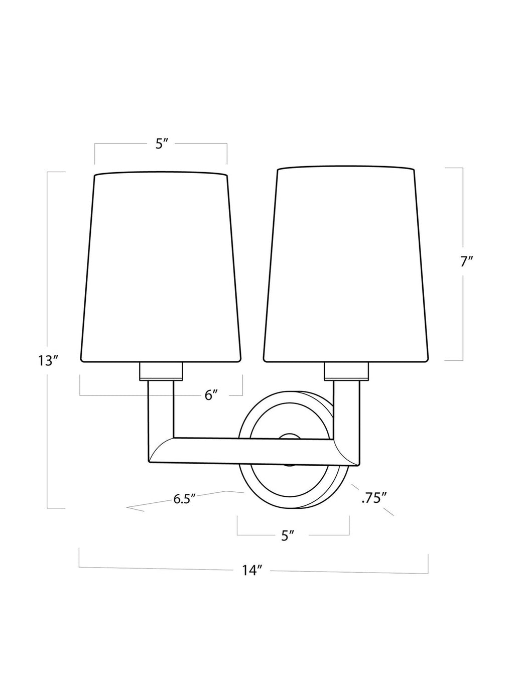 Preston Double Sconce