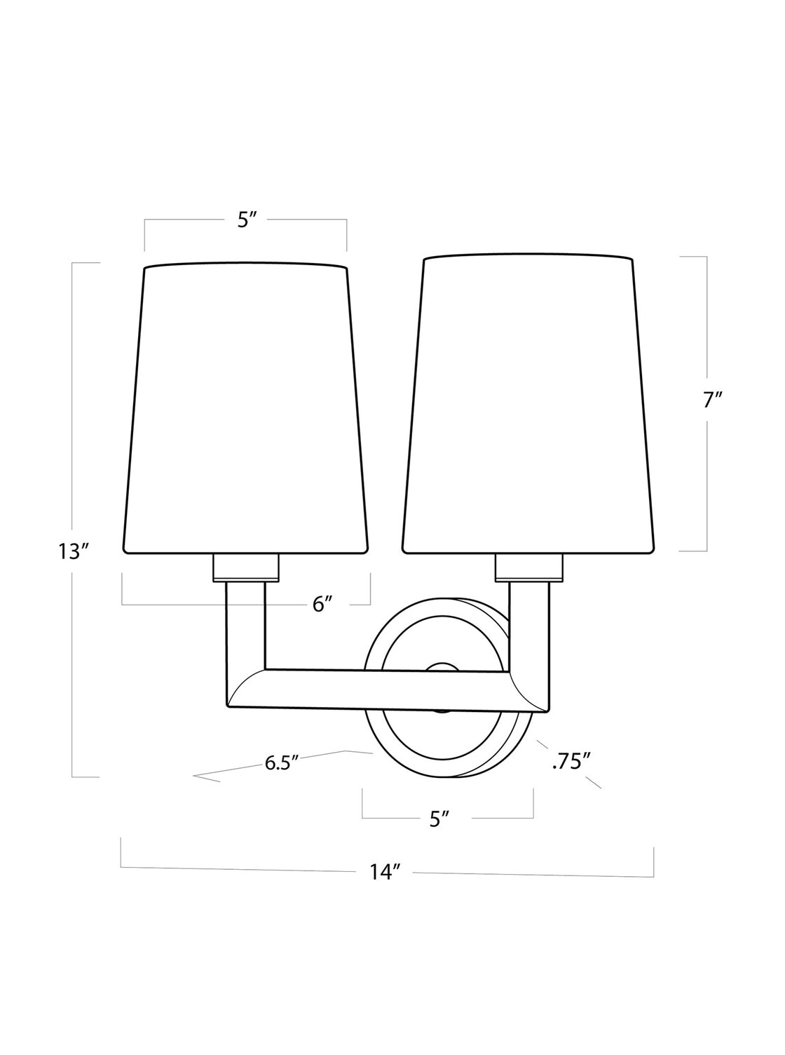 Preston Double Sconce